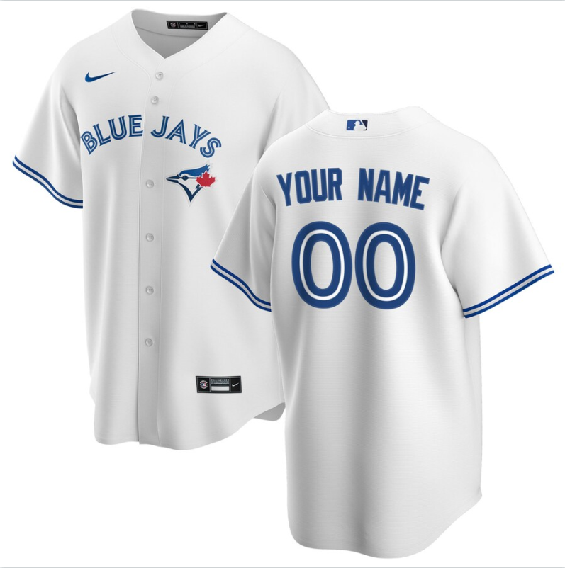 Men's Toronto Blue Jays Active Player Custom White Base Stitched Jersey